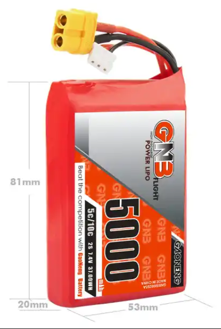 Акумулятор GAONENG GNB 2S 7.4V 5000mAh 5C XT602